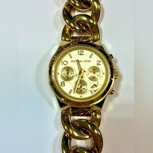 Women’s Michael Kors MK Watch bracelet chain gold stainless steel